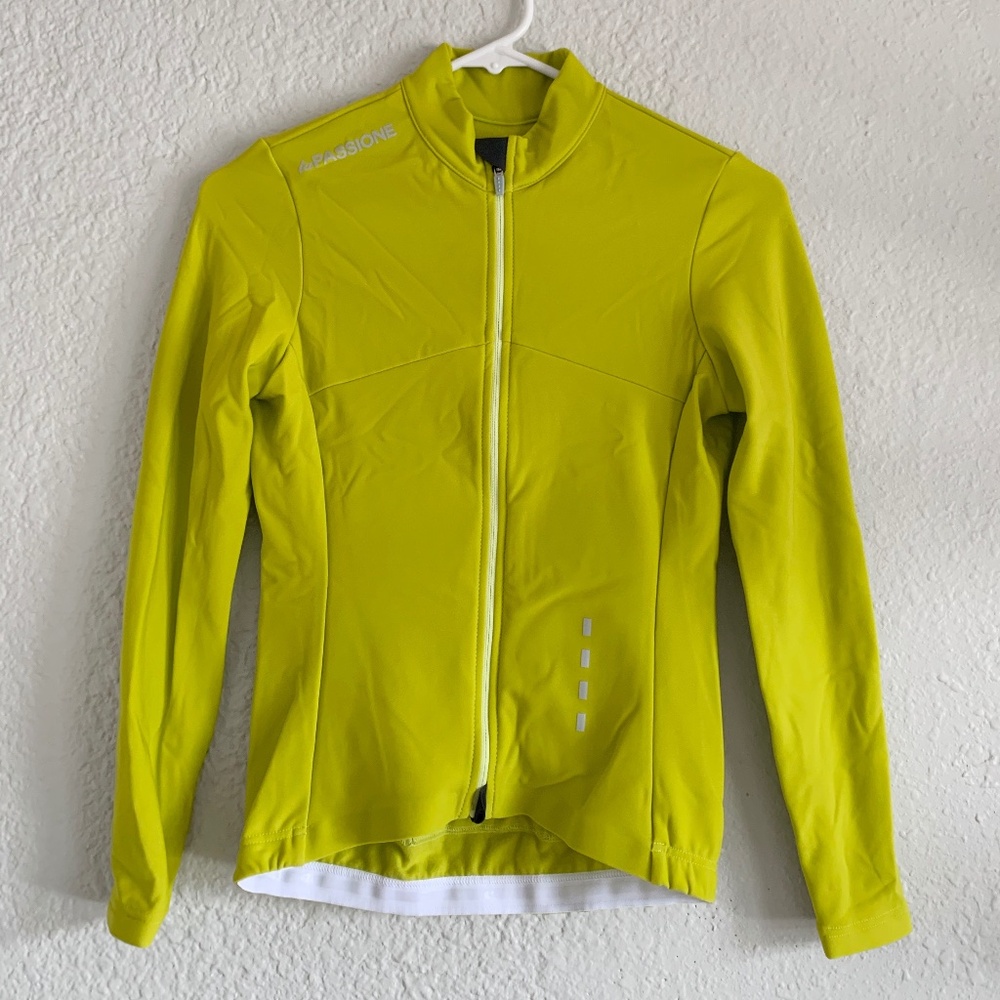 La Passione Grace Thermal Cycling Jersey, Fleece Lined, Lime, W's XS, NWT